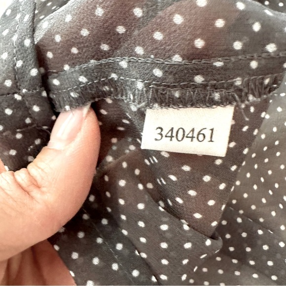 LOFT Embroidered Dot Sleeveless Blouse with Zip Up Back | Size M - Picture 9 of 12